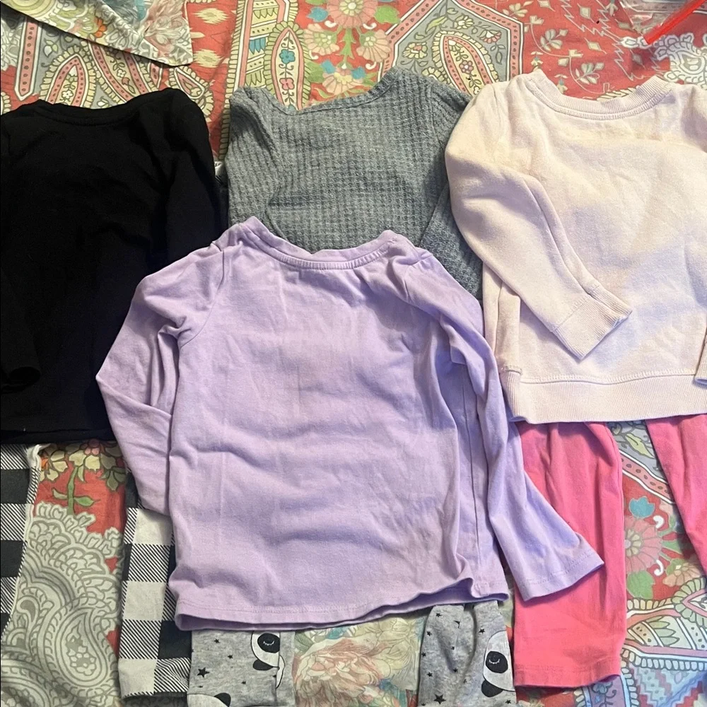 Cat &Jack Kids 3T play set  - Black, Gray, Pink, Purple 4-Tops 3- Pants 7 Pieces